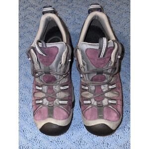 Women's KEEN Hiking Walking Size 10 Purple/Black/Gray Shoes